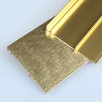 Decorative Waterproof Brush Aluminum Skirting Board Baseboard For Wall Protection