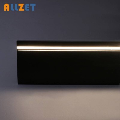 Allzet Hot Selling Decorative Flooring Easy Install Led Bar Strip Light Skirting Board Aluminum Baseboard